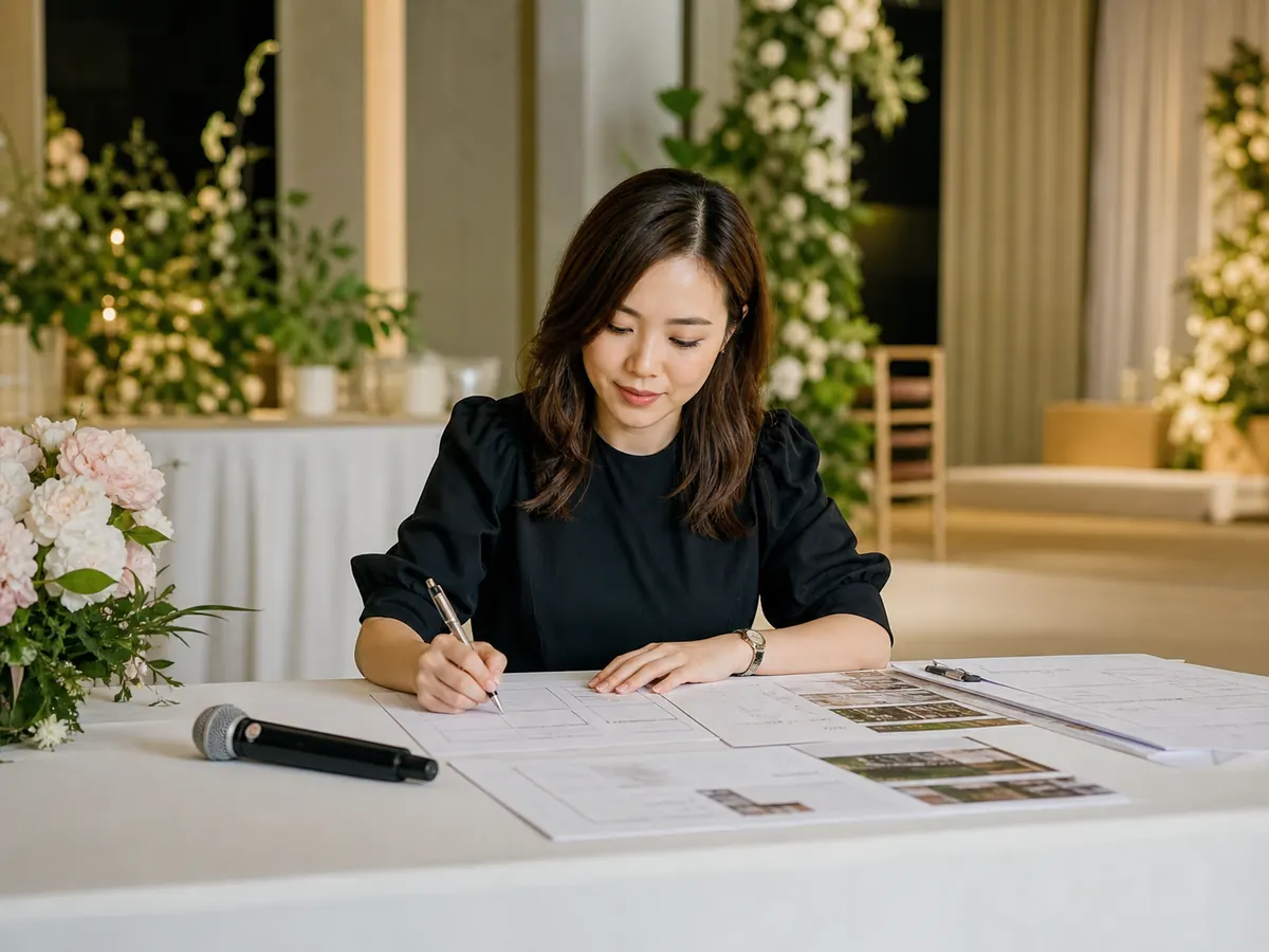 Event brief and run sheet planning